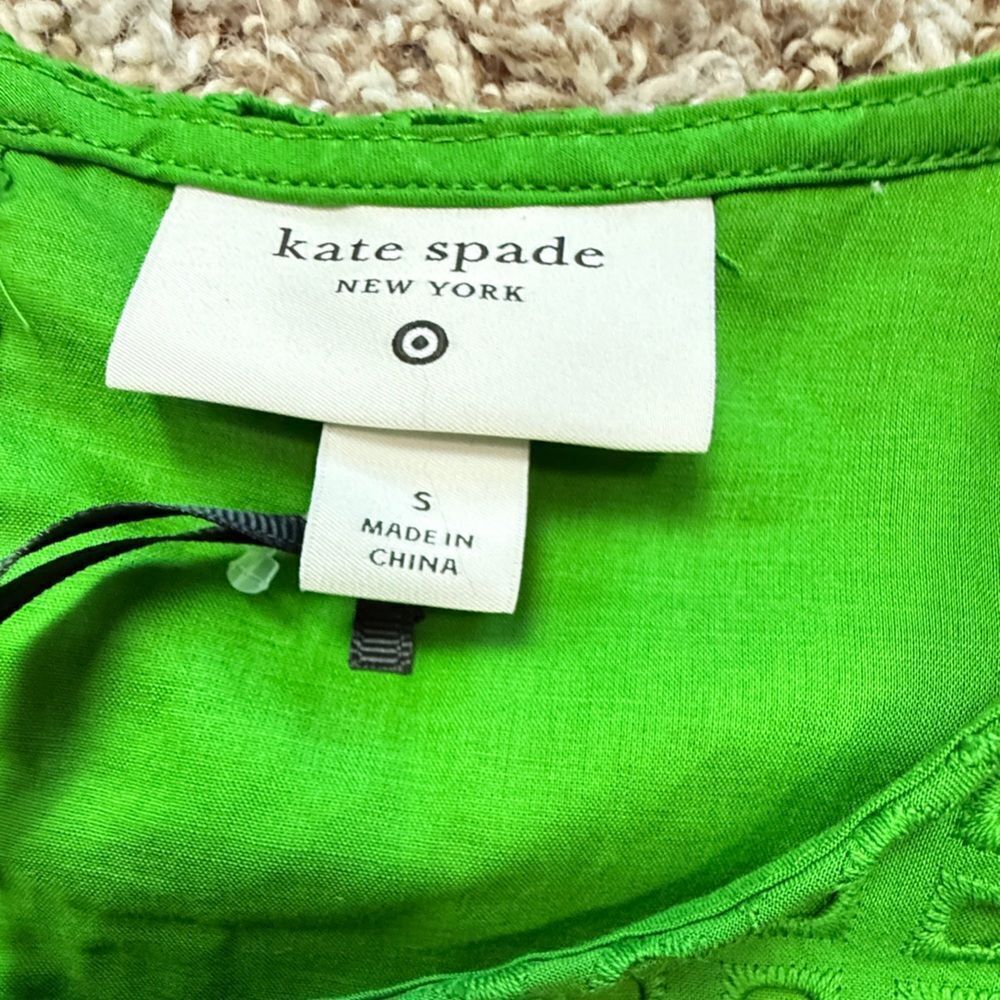 NWT Kate Spade Green Perforated Top - Picture 6 of 6